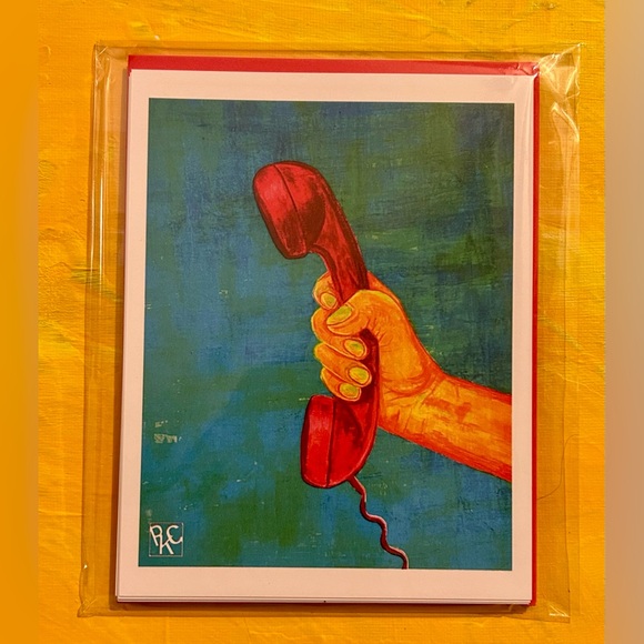 5-Pack Notecards w/ Envelopes (red) - featuring Original Artwork “It’s for You” - Picture 4 of 5